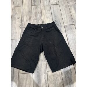 Noiz Jeans Men's Black Denim Jean Shorts Size 34 Relaxed Fit Skater Style